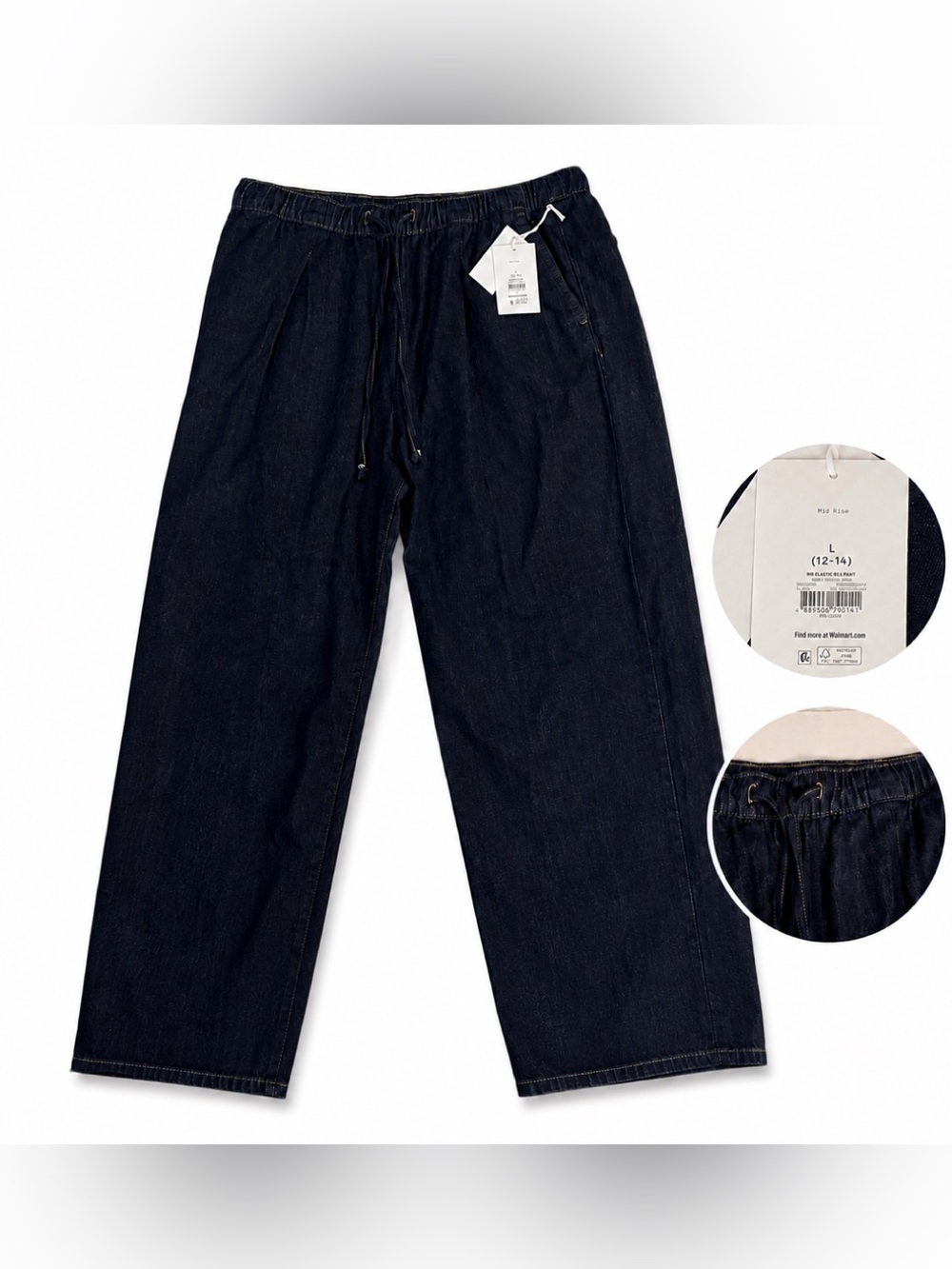 NWT Free Assembly Pull On Denim Pants